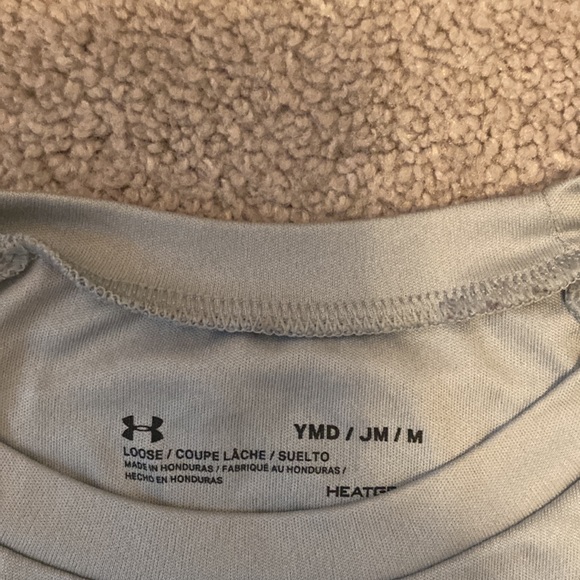 Youth Under Armour heatgear size Youth M in grey with black logo - Picture 3 of 3